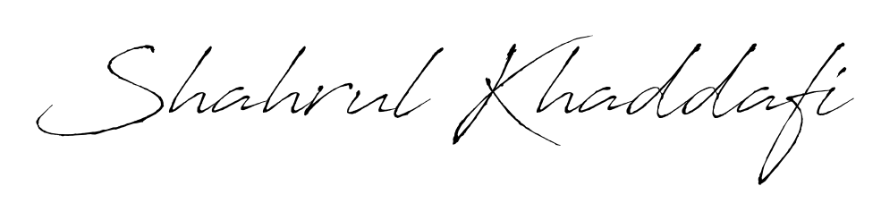 You can use this online signature creator to create a handwritten signature for the name Shahrul Khaddafi. This is the best online autograph maker. Shahrul Khaddafi signature style 6 images and pictures png