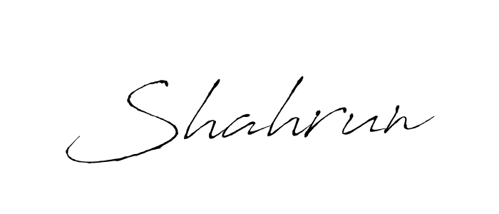 Design your own signature with our free online signature maker. With this signature software, you can create a handwritten (Antro_Vectra) signature for name Shahrun. Shahrun signature style 6 images and pictures png