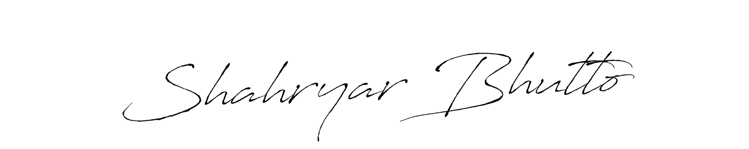 Create a beautiful signature design for name Shahryar Bhutto. With this signature (Antro_Vectra) fonts, you can make a handwritten signature for free. Shahryar Bhutto signature style 6 images and pictures png