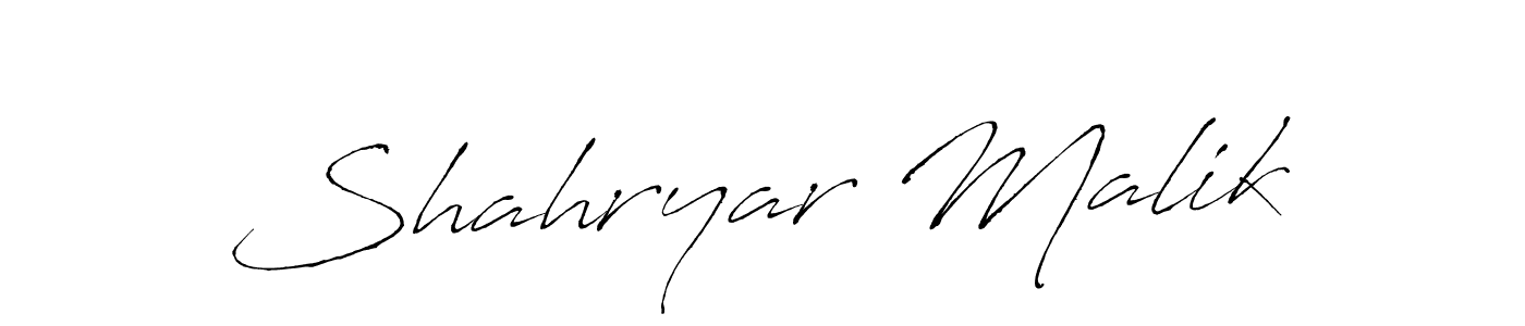 Design your own signature with our free online signature maker. With this signature software, you can create a handwritten (Antro_Vectra) signature for name Shahryar Malik. Shahryar Malik signature style 6 images and pictures png