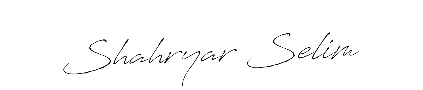 How to make Shahryar Selim signature? Antro_Vectra is a professional autograph style. Create handwritten signature for Shahryar Selim name. Shahryar Selim signature style 6 images and pictures png