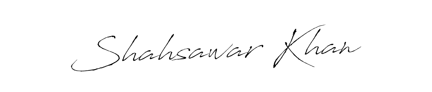 Create a beautiful signature design for name Shahsawar Khan. With this signature (Antro_Vectra) fonts, you can make a handwritten signature for free. Shahsawar Khan signature style 6 images and pictures png
