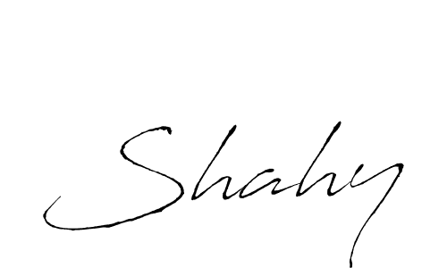 Make a beautiful signature design for name Shahy. With this signature (Antro_Vectra) style, you can create a handwritten signature for free. Shahy signature style 6 images and pictures png