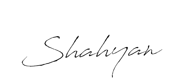 Design your own signature with our free online signature maker. With this signature software, you can create a handwritten (Antro_Vectra) signature for name Shahyan. Shahyan signature style 6 images and pictures png