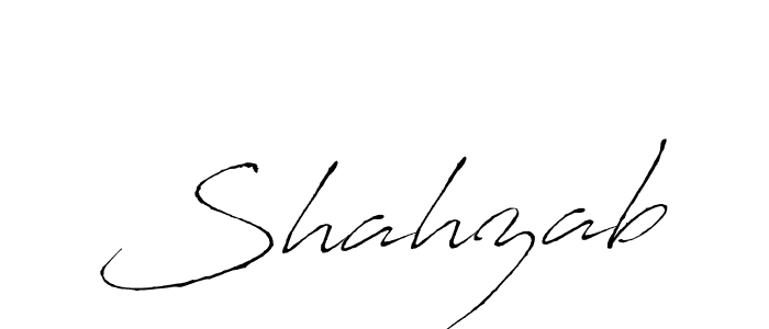 Shahzab stylish signature style. Best Handwritten Sign (Antro_Vectra) for my name. Handwritten Signature Collection Ideas for my name Shahzab. Shahzab signature style 6 images and pictures png