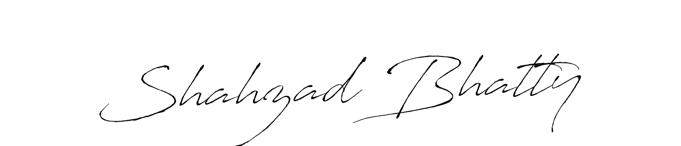 How to make Shahzad Bhatty signature? Antro_Vectra is a professional autograph style. Create handwritten signature for Shahzad Bhatty name. Shahzad Bhatty signature style 6 images and pictures png