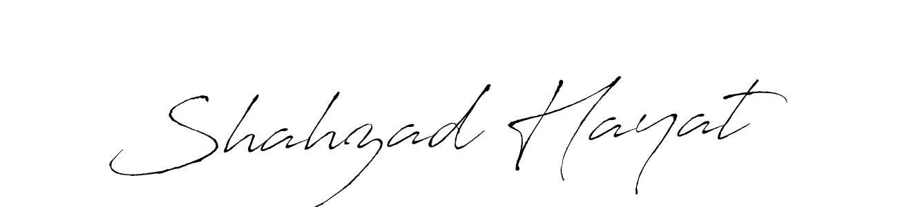 How to make Shahzad Hayat name signature. Use Antro_Vectra style for creating short signs online. This is the latest handwritten sign. Shahzad Hayat signature style 6 images and pictures png