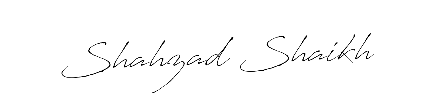 Shahzad Shaikh stylish signature style. Best Handwritten Sign (Antro_Vectra) for my name. Handwritten Signature Collection Ideas for my name Shahzad Shaikh. Shahzad Shaikh signature style 6 images and pictures png