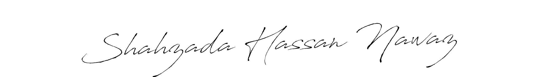 Create a beautiful signature design for name Shahzada Hassan Nawaz. With this signature (Antro_Vectra) fonts, you can make a handwritten signature for free. Shahzada Hassan Nawaz signature style 6 images and pictures png