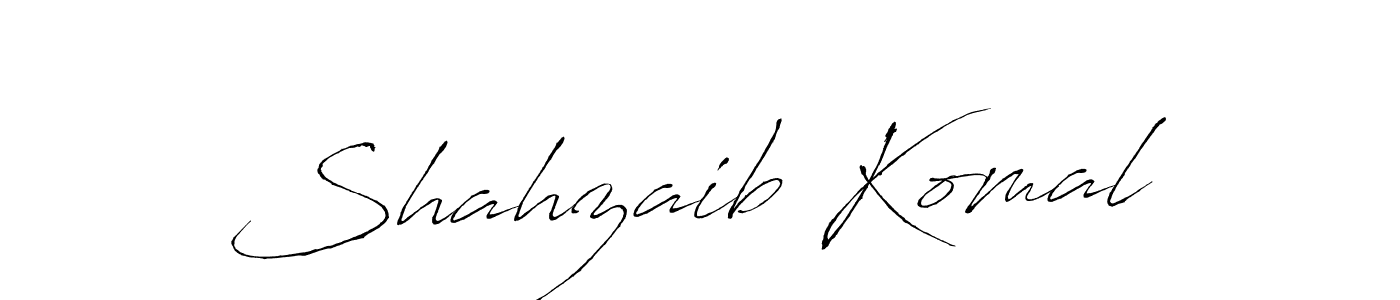 Design your own signature with our free online signature maker. With this signature software, you can create a handwritten (Antro_Vectra) signature for name Shahzaib Komal. Shahzaib Komal signature style 6 images and pictures png