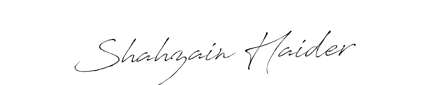 Create a beautiful signature design for name Shahzain Haider. With this signature (Antro_Vectra) fonts, you can make a handwritten signature for free. Shahzain Haider signature style 6 images and pictures png