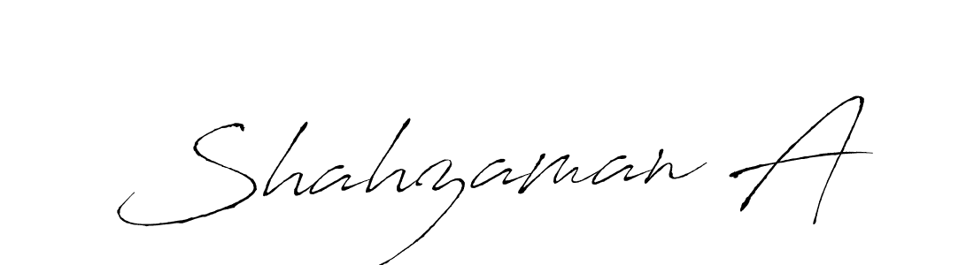 Create a beautiful signature design for name Shahzaman A. With this signature (Antro_Vectra) fonts, you can make a handwritten signature for free. Shahzaman A signature style 6 images and pictures png