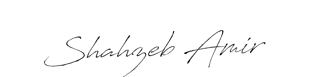 Make a beautiful signature design for name Shahzeb Amir. With this signature (Antro_Vectra) style, you can create a handwritten signature for free. Shahzeb Amir signature style 6 images and pictures png