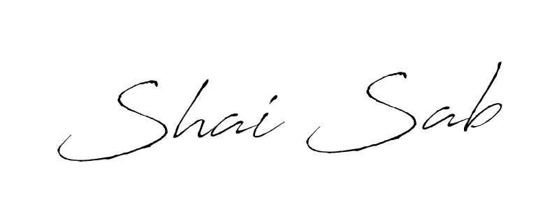 Design your own signature with our free online signature maker. With this signature software, you can create a handwritten (Antro_Vectra) signature for name Shai Sab. Shai Sab signature style 6 images and pictures png