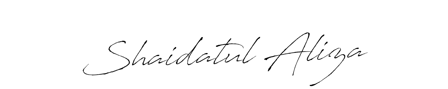 if you are searching for the best signature style for your name Shaidatul Aliza. so please give up your signature search. here we have designed multiple signature styles  using Antro_Vectra. Shaidatul Aliza signature style 6 images and pictures png