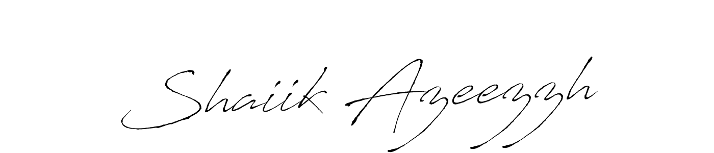 Create a beautiful signature design for name Shaiik Azeezzh. With this signature (Antro_Vectra) fonts, you can make a handwritten signature for free. Shaiik Azeezzh signature style 6 images and pictures png