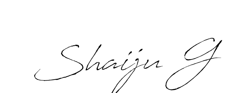 Shaiju G stylish signature style. Best Handwritten Sign (Antro_Vectra) for my name. Handwritten Signature Collection Ideas for my name Shaiju G. Shaiju G signature style 6 images and pictures png