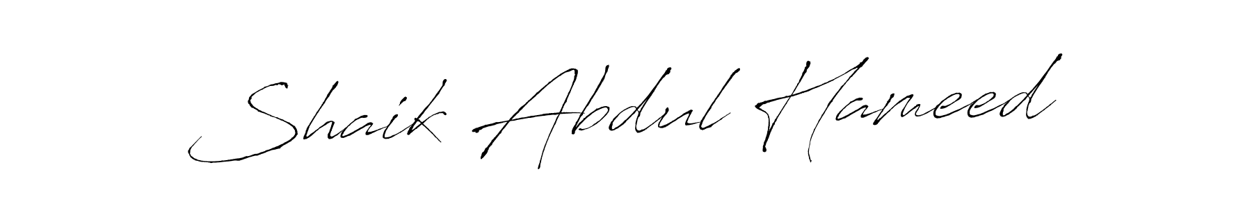 Make a beautiful signature design for name Shaik Abdul Hameed. With this signature (Antro_Vectra) style, you can create a handwritten signature for free. Shaik Abdul Hameed signature style 6 images and pictures png