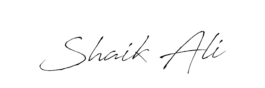 Design your own signature with our free online signature maker. With this signature software, you can create a handwritten (Antro_Vectra) signature for name Shaik Ali. Shaik Ali signature style 6 images and pictures png