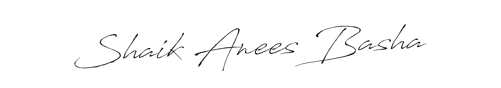 Antro_Vectra is a professional signature style that is perfect for those who want to add a touch of class to their signature. It is also a great choice for those who want to make their signature more unique. Get Shaik Anees Basha name to fancy signature for free. Shaik Anees Basha signature style 6 images and pictures png
