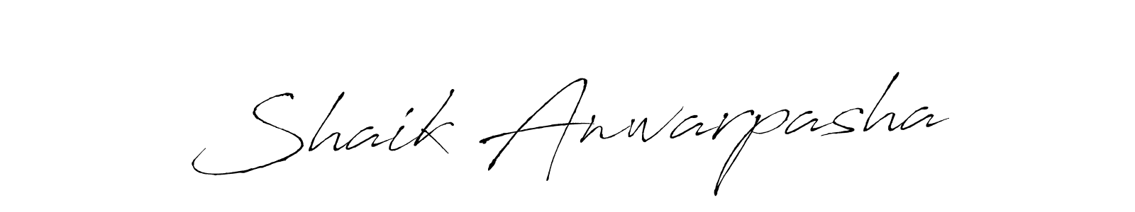 Make a beautiful signature design for name Shaik Anwarpasha. With this signature (Antro_Vectra) style, you can create a handwritten signature for free. Shaik Anwarpasha signature style 6 images and pictures png