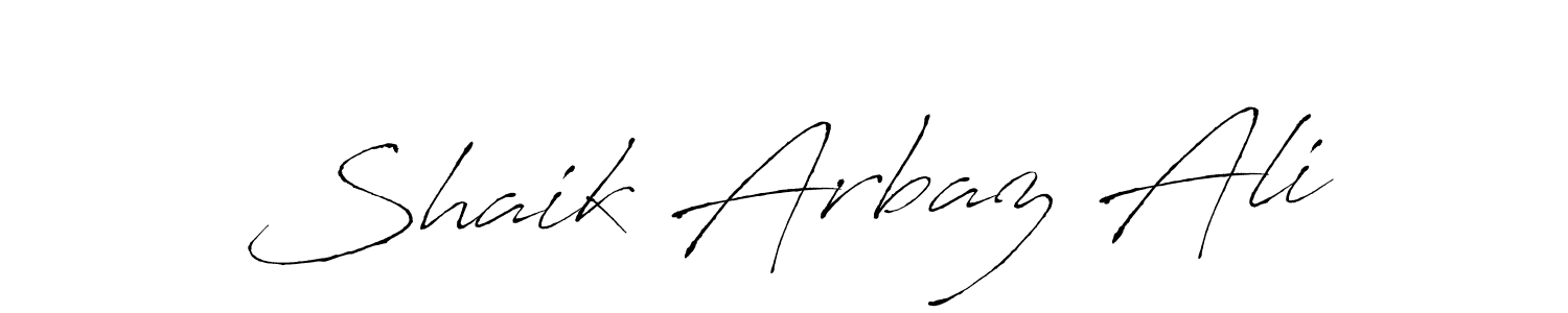 Make a beautiful signature design for name Shaik Arbaz Ali. With this signature (Antro_Vectra) style, you can create a handwritten signature for free. Shaik Arbaz Ali signature style 6 images and pictures png