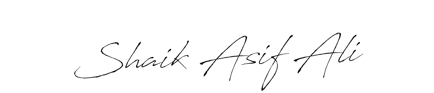 Make a beautiful signature design for name Shaik Asif Ali. With this signature (Antro_Vectra) style, you can create a handwritten signature for free. Shaik Asif Ali signature style 6 images and pictures png