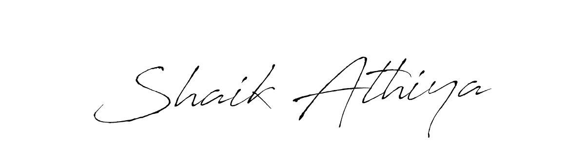 Also we have Shaik Athiya name is the best signature style. Create professional handwritten signature collection using Antro_Vectra autograph style. Shaik Athiya signature style 6 images and pictures png