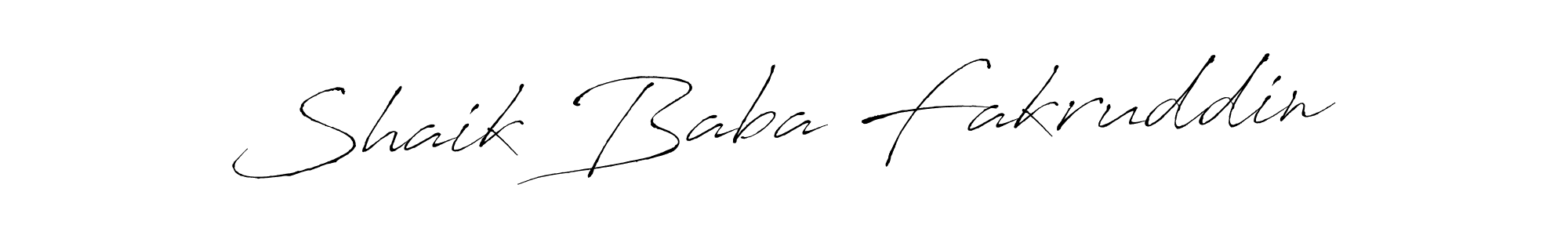 Create a beautiful signature design for name Shaik Baba Fakruddin. With this signature (Antro_Vectra) fonts, you can make a handwritten signature for free. Shaik Baba Fakruddin signature style 6 images and pictures png