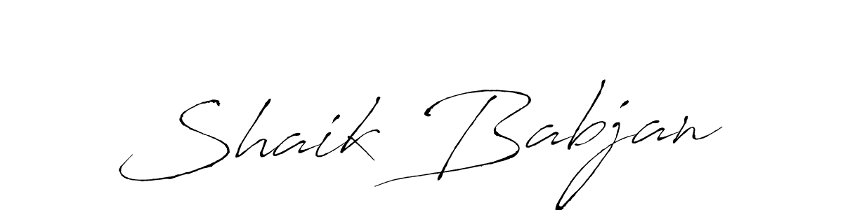 Make a beautiful signature design for name Shaik Babjan. With this signature (Antro_Vectra) style, you can create a handwritten signature for free. Shaik Babjan signature style 6 images and pictures png