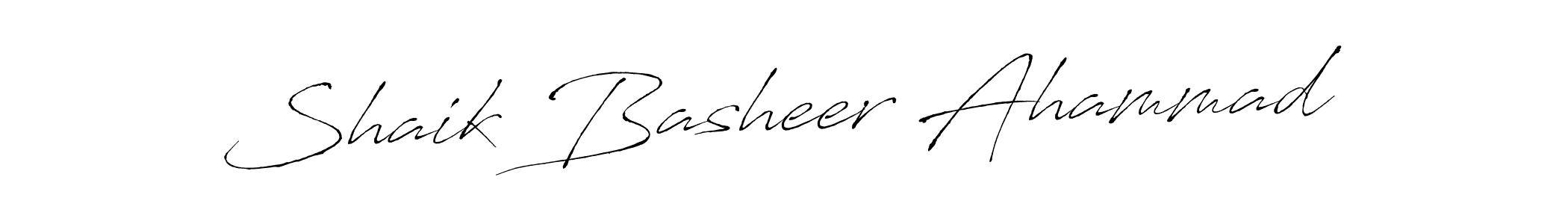 How to make Shaik Basheer Ahammad signature? Antro_Vectra is a professional autograph style. Create handwritten signature for Shaik Basheer Ahammad name. Shaik Basheer Ahammad signature style 6 images and pictures png