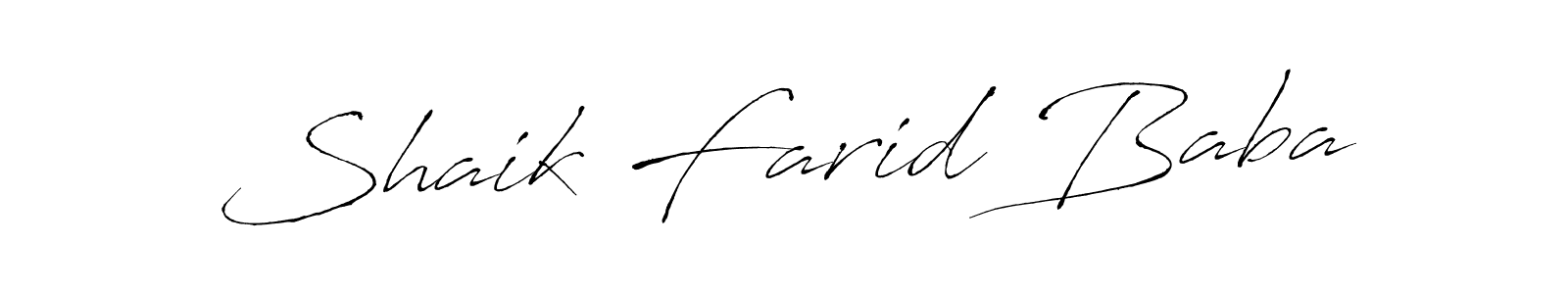 Also You can easily find your signature by using the search form. We will create Shaik Farid Baba name handwritten signature images for you free of cost using Antro_Vectra sign style. Shaik Farid Baba signature style 6 images and pictures png