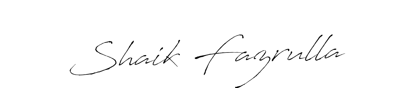 Make a beautiful signature design for name Shaik Fazrulla. With this signature (Antro_Vectra) style, you can create a handwritten signature for free. Shaik Fazrulla signature style 6 images and pictures png