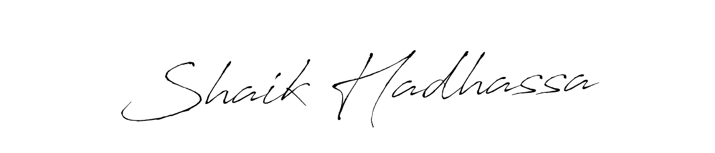 Make a beautiful signature design for name Shaik Hadhassa. With this signature (Antro_Vectra) style, you can create a handwritten signature for free. Shaik Hadhassa signature style 6 images and pictures png