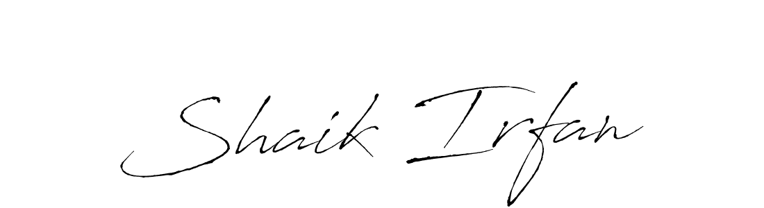 It looks lik you need a new signature style for name Shaik Irfan. Design unique handwritten (Antro_Vectra) signature with our free signature maker in just a few clicks. Shaik Irfan signature style 6 images and pictures png