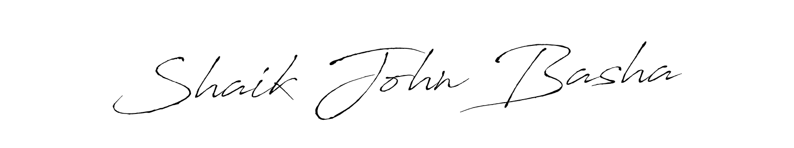 Shaik John Basha stylish signature style. Best Handwritten Sign (Antro_Vectra) for my name. Handwritten Signature Collection Ideas for my name Shaik John Basha. Shaik John Basha signature style 6 images and pictures png