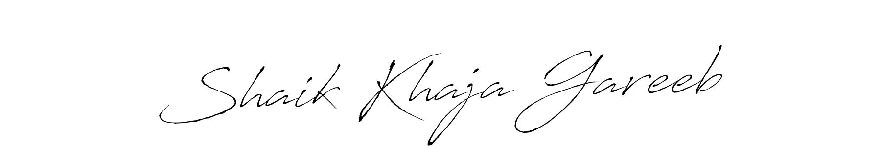 How to make Shaik Khaja Gareeb signature? Antro_Vectra is a professional autograph style. Create handwritten signature for Shaik Khaja Gareeb name. Shaik Khaja Gareeb signature style 6 images and pictures png