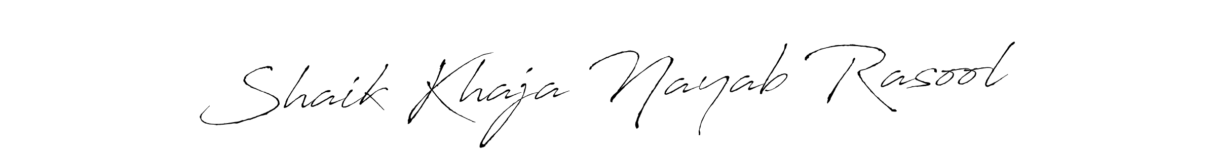 Design your own signature with our free online signature maker. With this signature software, you can create a handwritten (Antro_Vectra) signature for name Shaik Khaja Nayab Rasool. Shaik Khaja Nayab Rasool signature style 6 images and pictures png