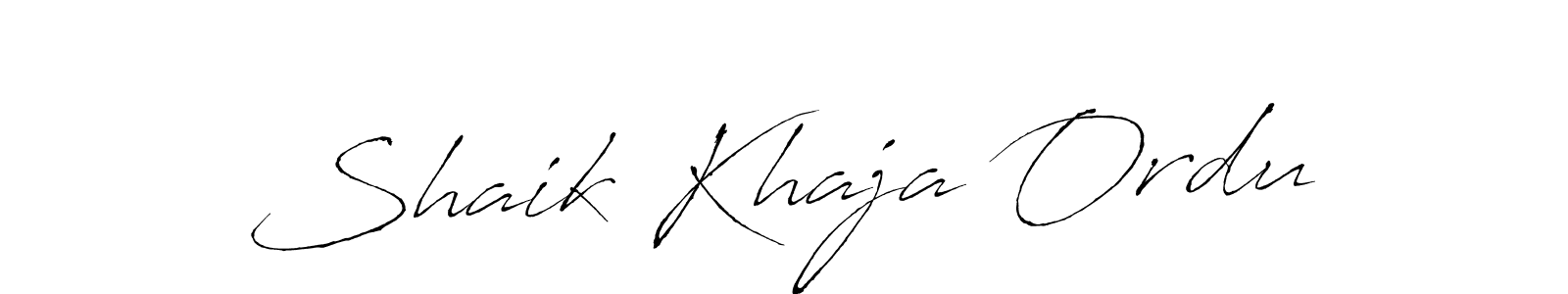 How to make Shaik Khaja Ordu signature? Antro_Vectra is a professional autograph style. Create handwritten signature for Shaik Khaja Ordu name. Shaik Khaja Ordu signature style 6 images and pictures png