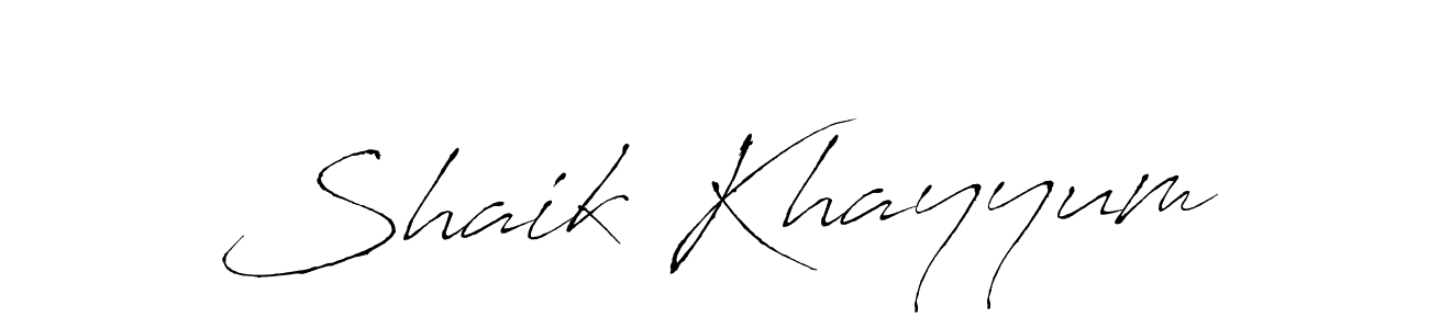 It looks lik you need a new signature style for name Shaik Khayyum. Design unique handwritten (Antro_Vectra) signature with our free signature maker in just a few clicks. Shaik Khayyum signature style 6 images and pictures png