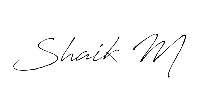 The best way (Antro_Vectra) to make a short signature is to pick only two or three words in your name. The name Shaik M include a total of six letters. For converting this name. Shaik M signature style 6 images and pictures png