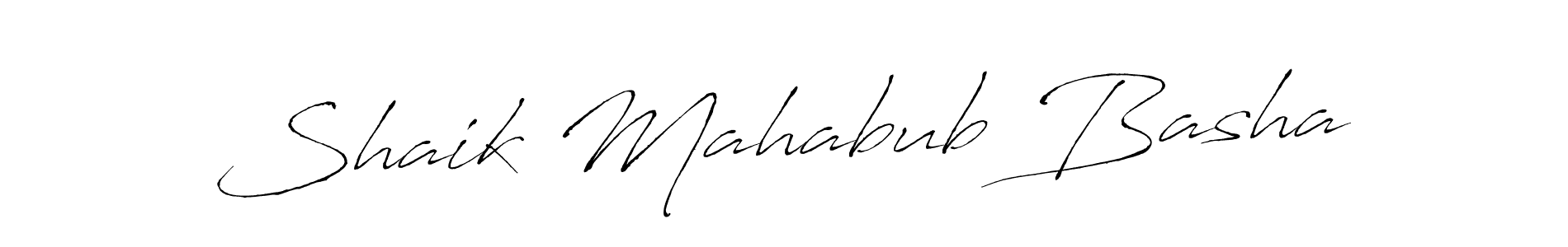 Create a beautiful signature design for name Shaik Mahabub Basha. With this signature (Antro_Vectra) fonts, you can make a handwritten signature for free. Shaik Mahabub Basha signature style 6 images and pictures png