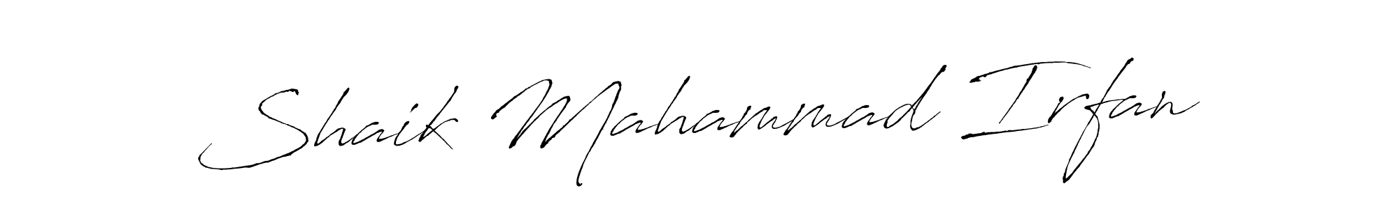 Create a beautiful signature design for name Shaik Mahammad Irfan. With this signature (Antro_Vectra) fonts, you can make a handwritten signature for free. Shaik Mahammad Irfan signature style 6 images and pictures png