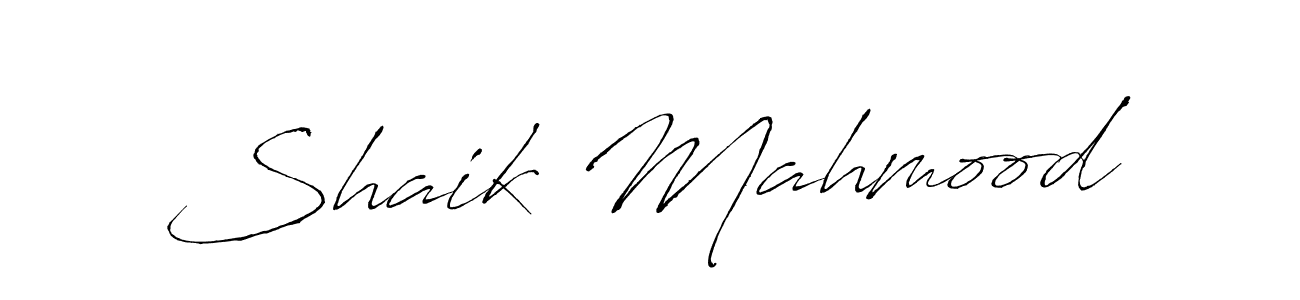 Shaik Mahmood stylish signature style. Best Handwritten Sign (Antro_Vectra) for my name. Handwritten Signature Collection Ideas for my name Shaik Mahmood. Shaik Mahmood signature style 6 images and pictures png