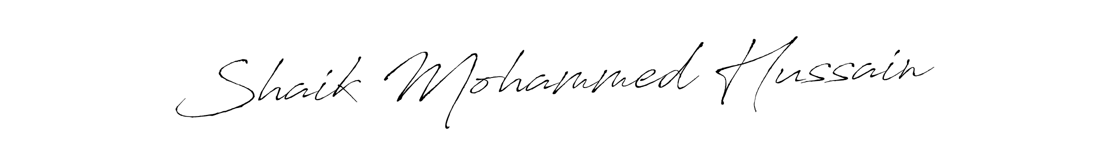 How to make Shaik Mohammed Hussain name signature. Use Antro_Vectra style for creating short signs online. This is the latest handwritten sign. Shaik Mohammed Hussain signature style 6 images and pictures png