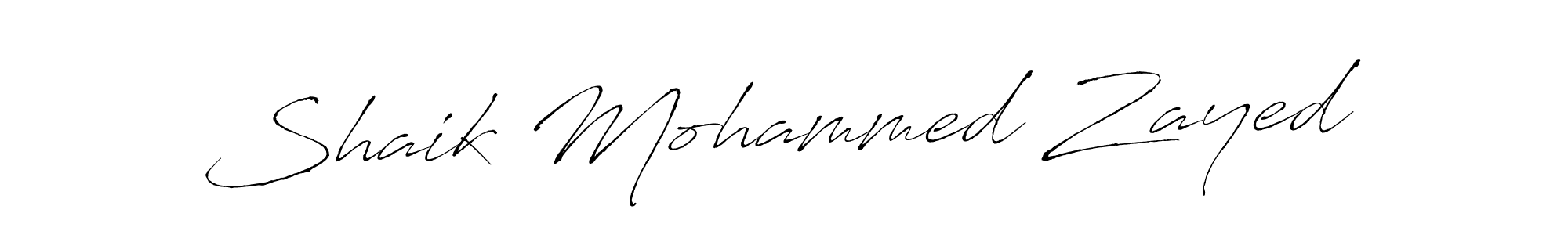 Create a beautiful signature design for name Shaik Mohammed Zayed. With this signature (Antro_Vectra) fonts, you can make a handwritten signature for free. Shaik Mohammed Zayed signature style 6 images and pictures png