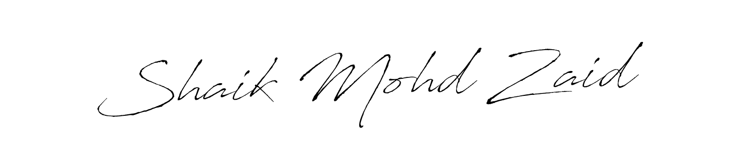Make a beautiful signature design for name Shaik Mohd Zaid. With this signature (Antro_Vectra) style, you can create a handwritten signature for free. Shaik Mohd Zaid signature style 6 images and pictures png