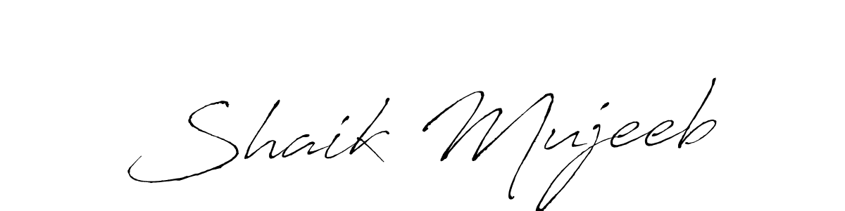 Antro_Vectra is a professional signature style that is perfect for those who want to add a touch of class to their signature. It is also a great choice for those who want to make their signature more unique. Get Shaik Mujeeb name to fancy signature for free. Shaik Mujeeb signature style 6 images and pictures png