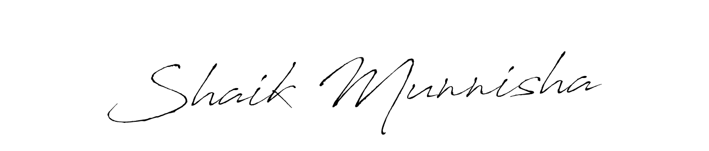 How to make Shaik Munnisha signature? Antro_Vectra is a professional autograph style. Create handwritten signature for Shaik Munnisha name. Shaik Munnisha signature style 6 images and pictures png