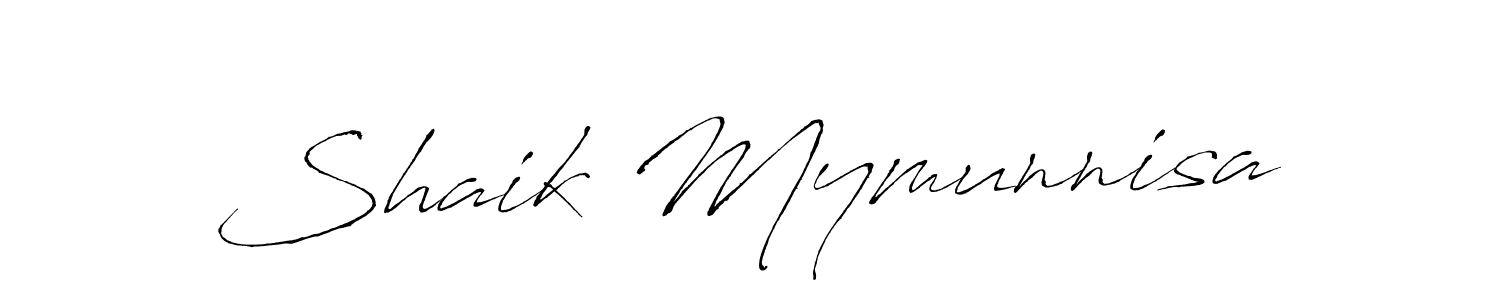 Create a beautiful signature design for name Shaik Mymunnisa. With this signature (Antro_Vectra) fonts, you can make a handwritten signature for free. Shaik Mymunnisa signature style 6 images and pictures png